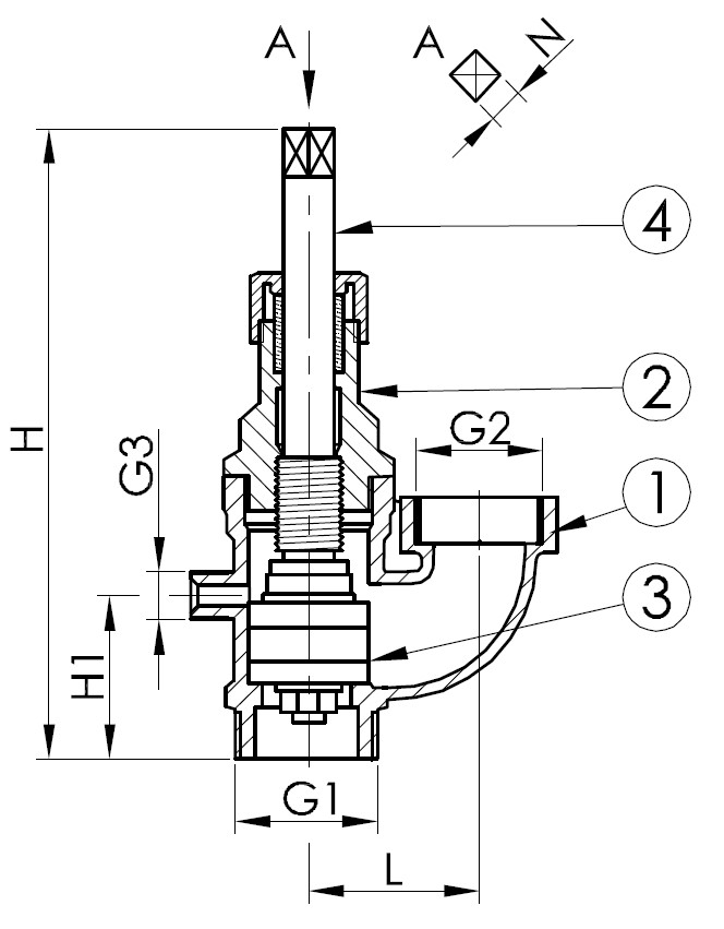 Stop Valve with Drain DN50 PN16 NorAm Management LLC